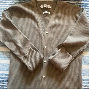 Tommy Hilfiger Ribbed Cardigan in Gray Size M (Bloomingdale’s )